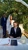 Igor Karačić i njegova supruga Dušica na ceremoniji vjenčanja.