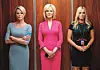 BOMBSHELL, from left: Charlize Theron as Megyn Kelly, Nicole Kidman as Gretchen Carlson, Margot Robbie as Kayla Pospisil, 2019. ph: Hilary Bronwyn Gayle / © Lionsgate / courtesy Everett Collection