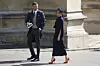 WINDSOR, UNITED KINGDOM - MAY 19: David Beckham and Victoria Beckham arrive at St George's Chapel at Windsor Castle before the wedding of Prince Harry to Meghan Markle on May 19, 2018 in Windsor, England. (Photo by Odd ANDERSEN - WPA Pool/Getty Images)