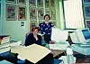 Na svom radnom mjestu 1998., s kolegicom lektoricom Vjerom Vlastelicom