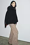 Pletena pelerina s krznom - 69,95 eura
