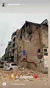Dejan Lovren na Instagramu podijelio sliku razrušenog dijela Zagreba.