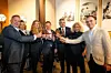 Dario Kinkela, direktor sektora hrane i pića u Valamaru, Gianfranco Kozlović, vlasnik vinarije Kozlović, Ketlin Arman Skopljaković, direktorica hotela Jadran Heritage, Željko Kukurin, predsjednik Uprave Valamara, istarski župan Boris Miletić, chefica Ana Roš i porečki gradonačelnik Loris Peršurić