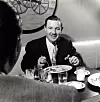 Frank X. McNamara, founder of Diners Club, at the 21 Club, New York City, March 30, 1951. Photo by Roy Stevens for Time Magazine.