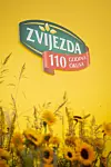 Logo Zvijezde s porukom „110 godina okusa” iznad polja suncokreta.