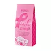 Ružičasta kutija Biobaza Pink Strength poklon-paketa s cvjetnim motivom na bijeloj pozadini.