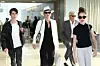 Catherine Zeta-Jones, Michael Douglas, Carys i Dylan prolaze JFK-om u ležernoj odjeći i sunčanim naočalama.