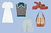 Haljina s vezom Ganni; The Frankie Shop (285 eura)/ pletena majica Uterque (650 kn)/ kratke traper hlačice Citizens Of Humanity; Net-a-Porter (1078 kn)/ sandale od reciklirane gume Ganni; Garderoba Concept Store (1550 kn)/ pletena bucket torba Loewe (2100 eura)