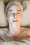 Glumica Anđela Ramljak na tretmanu lica maskom u salonu Biologique Recherche.
