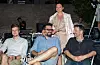 Vela Luka, 280720. Nina Badric, Petar Graso i Petar Dragojevic odradili su tonsku probu za koncert Trag u beskraju povodom godisnjice smrti Olivera Dragojevica. Na fotografiji: Ivan Huljic, Petar Graso, Nina Badric, Ante Gelo. Foto: Ante Cizmic / CROPIX
