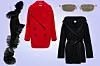 Svečana haljina Monot/ crveni kaput Max Mara/ sunčane naočale Gucci/ kaput na preklop Bottega Veneta