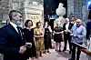 Split, 220820. Povodom 200 godina Arheoloskog muzeja Split u dvoristu muzeja odrzan je prigodni program. Muzej je uz domacina ravnatelja Antu Jurcevica obisla ministrica kulture Nina Obuljen Korzinek. Na fotografiji: ravnatelj muzeja Ante Jurcevic i ministrica Nina Obuljen Korzinek u obilasku muzeja. Foto: Nikola Vilic / CROPIX