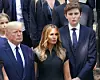 Donald, Melania i Barron na sporovdu Ivanke Trump 2022.