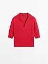 Lepršavi pleteni pulover polo stila - prije 69,95 eura, sada 45,95 eura