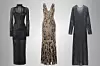 Duga crna prozirna haljina sa šljokicama Alaïa (3100 eura), Duga zlatna haljina sa šljokicama Jenny Packham (4355 eura), Haljina s otvorenim leđima i šljokicama Zara (49,95 eura)
