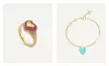 GUESS Beloved srcoliki prsten savršeno utjelovljuje sofisticiranost i romantičan dizajn/GUESS Amore narukvicom spaja elegantni dizajn i nježne detalje tirkiznog lokota u obliku srca
