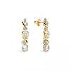 Srebrne naušnice golden petals 18kt pozlata - 44 eura