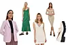Sako Weekend Max Mara (2559 kn)/ slip haljina MAX&Co. (1959 kn)/ rupičasta haljina Pinko (1749 kn)/ pripijena pletena haljina Patrizia Pepe (1609 kn)/ mokasinke Tory Burch (3269 kn) - sve dostupno na answear.hr