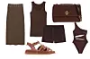Suknja Pull&Bear 19,99 €/ Majica Tezenis 13,50 €/ Kožnate sandale A.S.98 199 € RODEA/ Kožnata torba Tory Burch 660 € KARLA/ Kratke hlače od poliestera 10,99 € H&M/ Jednodijelni kupaći kostim 29,99 € H&M
