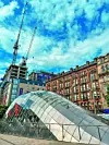 Modernistički ulaz u postaju podzemne željeznice St. Enoch.