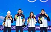 Slovenski tim na postolju / Fotografija: Profimedia