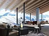 Iz lounge zone i rooftop bara na osmom katu pruža se veličanstven pogled na snijegom prekrivene Alpe