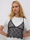Majica s čipkastim topom - 19,99 eura