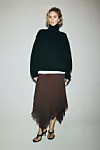 Asymmetric viscose satin skirt - 49,99 eura