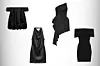 Voluminozna haljina Zara (39,99 eura)/Haljina od umjetne kože Zara (19,99 eura)/Asimetrična haljina Mugler (1560 eura)/Haljina s otvorenim ramenima Wardrobe.NYC (535 eura)