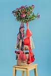 Filodendron, Vrtni centar Flora, 39,99 €/ Dvodijelni kupaći kostim Gisela, Nama, gornji dio 29,99 € i donji dio 19,99 €/Dvodijelni kupaći kostim Skiny, gornji 39,99 € i donji dio 29,99 €/Pletena torba Undercolors Benetton, 45,25 €/Grudnjak Triumph, 55 €