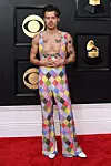 Mandatory Credit: Photo by David Fisher/Shutterstock (13751980rz) Harry Styles 65th Annual Grammy Awards, Arrivals, Los Angeles, USA - 05 Feb 2023 Wearing Gucci