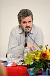 Split, 250214. U organizaciji Hrvatske udruge Benedikt veceras je u velikoj dvorani franjevackog klerikata na Trsteniku odrzana tribina na kojoj je gostovao doc. dr. sc. Nino Raspudic. Moderator tribine na kojoj se okupilo nekoliko tisuca Splicana bio je dr. Vide Popovic. Na fotografiji: Nino Raspudic. Foto: Nikola Vilic / CROPIX