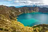 Laguna del Quilotoa, čija je površina mirna poput zrcala, dio je nacionalnog parka Cotopaxi.