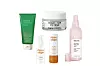 Gel s alojom Innisfree (70,00 kn)/ Hidratantna krema Youth to the People (243,00 kn)/ Sprej za hidrataciju Glossier (104,00 kn)/ (70,00 kn)/ Gel za čišćenje lica Three Ships (139,00 kn)