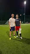 Marko i Danijel Matkov na nogometnoj partiji