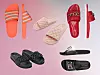 Adilette - 262 kn (About You) // Roza prošivene natikače - 79,90 kn (Reserved) // Högl crvene natikače - 889 kn (About You) // Crne pletene - 19,99 € (H&M) // River Island prozirne - 277 kn (About You)