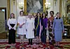 Primanje kraljice Camille na kojem su bile, barunica od Wessexa, kraljica Matilda od Belgije, kraljica Raina, princeza Mary od Danske, prva dama Sierra Leonea Fatima Maada Bio te Olena Zelenska