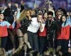 Beyonce, Chris Martin i Bruno Mars tijekom Super Bowla