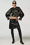 Zara kožna bluza s dugim rukavima (180 eura)