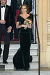Princeza ove godine diktira glavni trend s baršunastom tamnozelenom haljinom.