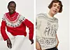 Zimski džemper u crvenoj i bež varijanti, H&M.
