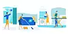 Getty Images/iStockphoto Male and Female Characters Cleaning Home on Weekend. Happy Couples Duties and Chores, Every Day Routing. Vacuuming Carpet, Wiping, Washing Clothes, Ironing. Laundry, Cartoon Flat Vector Illustration