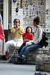 Los Angeles, CA - *EXCLUSIVE* - Halle Berry spends some quality family time with her kids: daughter Nahla and son Maceo. The trio had lunch at La Piazza Restaurant at The Grove, where she sipped on a glass of wine then they went shopping for toys. BACKGRID USA 2 FEBRUARY 2020,Image: 496139044, License: Rights-managed, Restrictions: , Model Release: no, Credit line: Stefan / BACKGRID / Backgrid USA / Profimedia