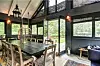 3-1-2020 Actress Ellen Pompeo has sold her home in Sag Harbor, New York for .995 million. Built in 2013 and designed by Pompeo herself, there are 2,400 square feet of living space, with five bedrooms and four bathrooms. The house sits on eight acres of land. Pictured: Ellen Pompeo's house, Image: 490779349, License: Rights-managed, Restrictions: , Model Release: no, Credit line: REALTOR / Planet / Profimedia