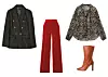 Sako od poliestera 349,90 kn/46,44 € STRADIVARIUS. Samterice Dries Van Noten 430 € NET-A-PORTER.COM. Košulja od viskoze 199,90 kn/26,53 € ZARA. Kožnate čizme Tamaris 999 kn/132,59 € RODEA.