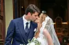 Bale, 210718. Vjencanje Franke Batelic i Vedrana Corluke u malom istarskom gradicu Bale. Na fotografiji: Vedran Corluka i Franka Batelic. Foto: Goran Sebelic / CROPIX