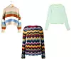 Plover na prugice &Other Stories ($59)/ kukičani pulover na valovite pruge Marni (756 €)/ pulover na rombove Zara (119,90 kn)
