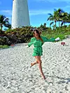 Helena Šopar Zadro na plaži na otočiću Key Biscayne.