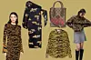 Vesta zvonolikih rukava Diane von Furstenberg; Zalando (akcijska cijena 1728 kn)/ haljina asimetričnog kroja Parlor; Farfetch (5320 kn)/ torbica Gucci Tiger; MATCHESFASION (1100 eura)/ košulja s uzorkom Mango (249 kn)/ majica od žakarda Zara (229,90 kn)