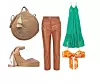 Torba Only, špagerice Castaner, Hlače Stella McCartney, Haljina Kalita, top Zimmermann.